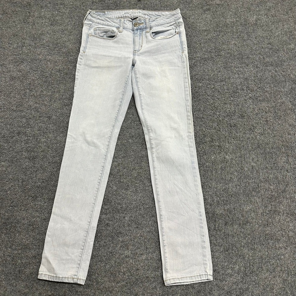 American Eagle Skinny Jeans Womens Size 6 Light Wash Blue Denim Stretch Casual